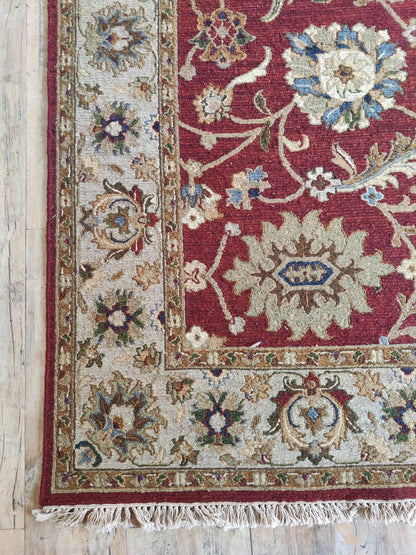 The Sultan’s Velvet Garden Ruby Red Soumak Rug