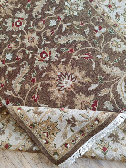 Royal Arabesque Earth Chocolate Brown Soumak Rug