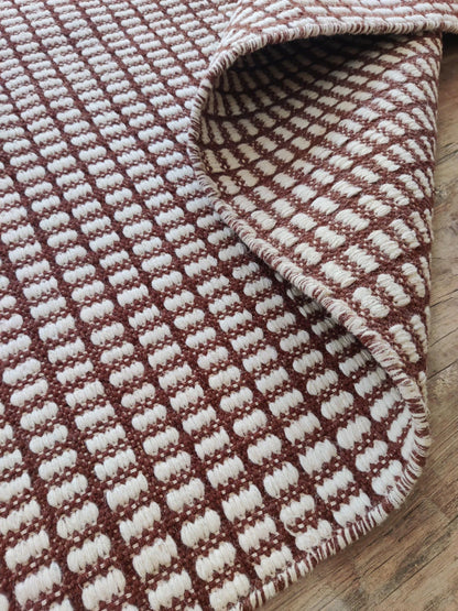 The Rustic Check Authentic Wool Handloom Rug