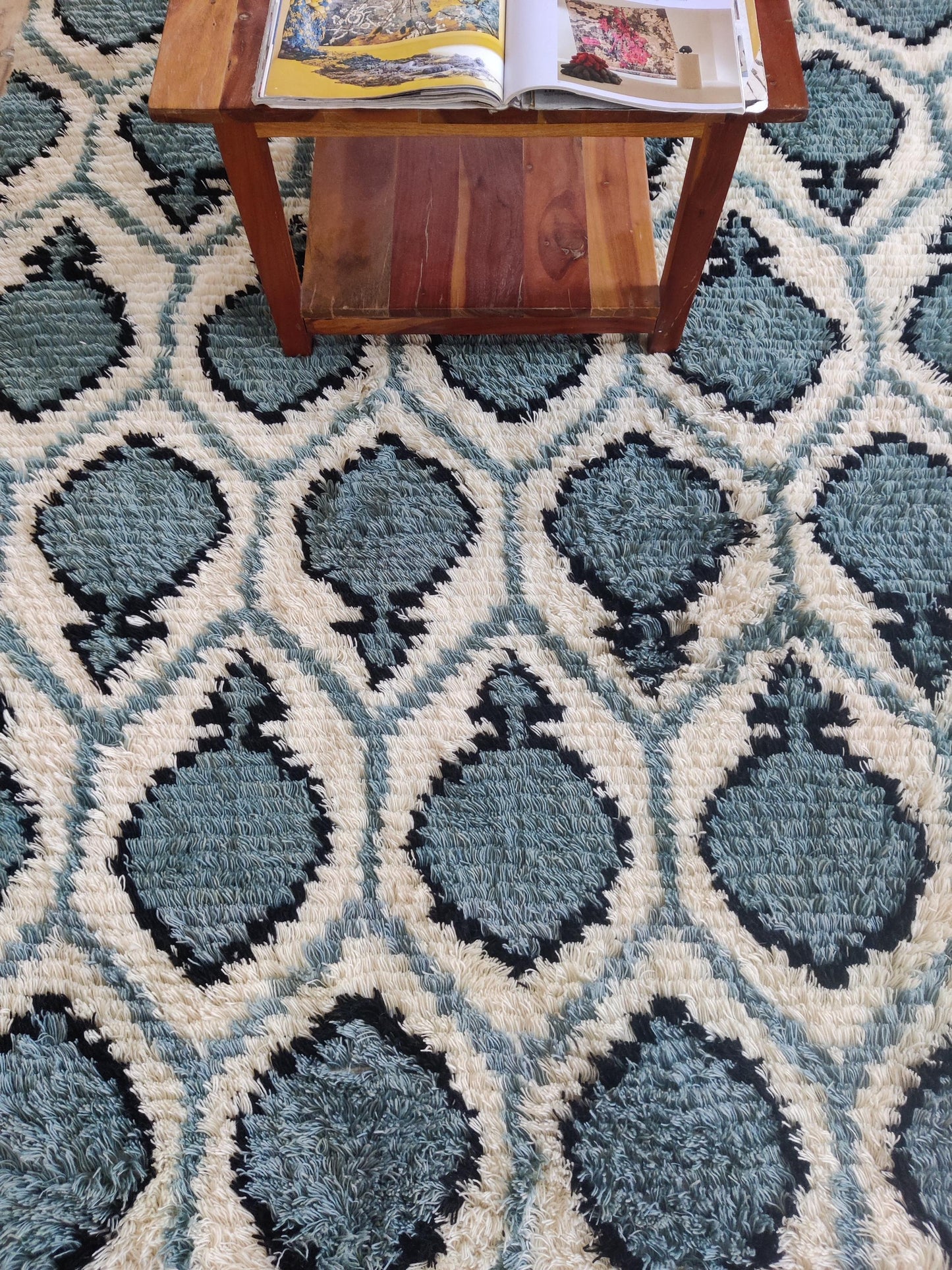 Modern Moroccan Trellis Wool Carpet