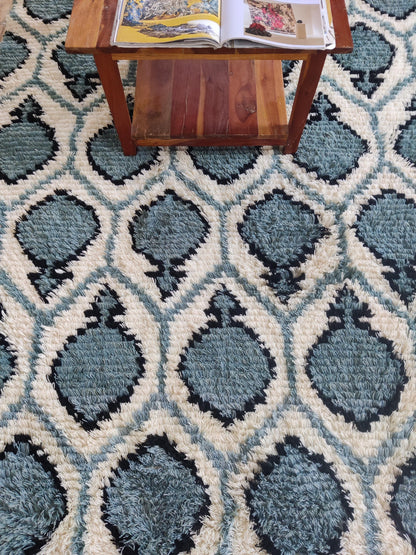 Modern Moroccan Trellis Wool Carpet