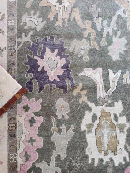 Orchid Mist Vintage-Style Modern Oushak Carpet