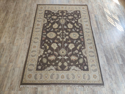 Tobacco & Gold Heritage Dark Brown Soumak Rug