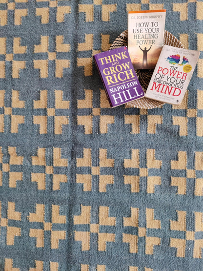 Minimalist Tribal Inspired Handmade Rug for Home Decor