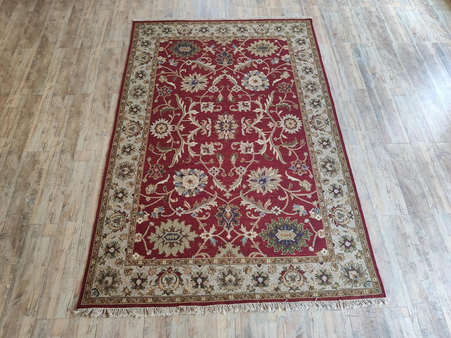The Sultan’s Velvet Garden Ruby Red Soumak Rug
