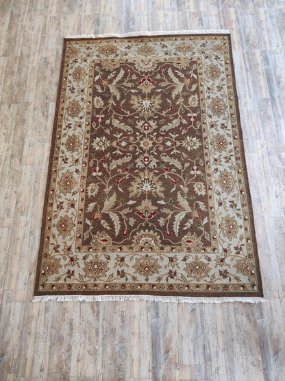 Royal Arabesque Earth Chocolate Brown Soumak Rug