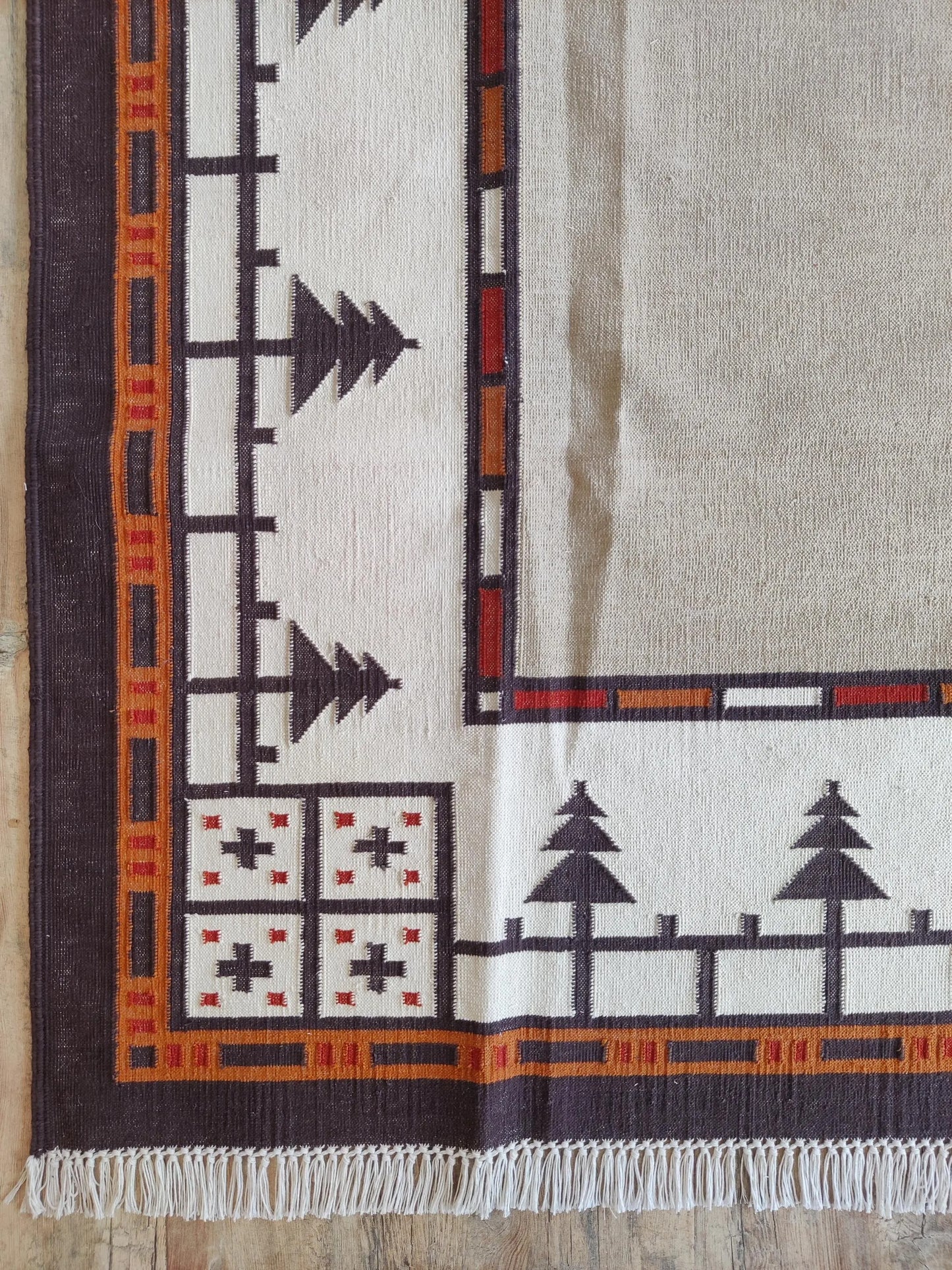 Sierra Southwestern Native American Style Dhurrie rug