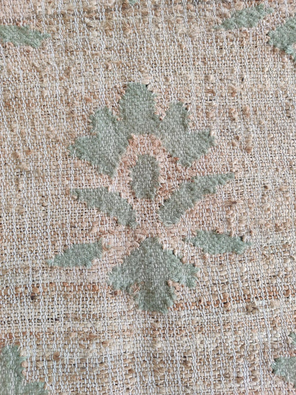 Modern Geometric Step Pattern cotton jute Kilim rug
