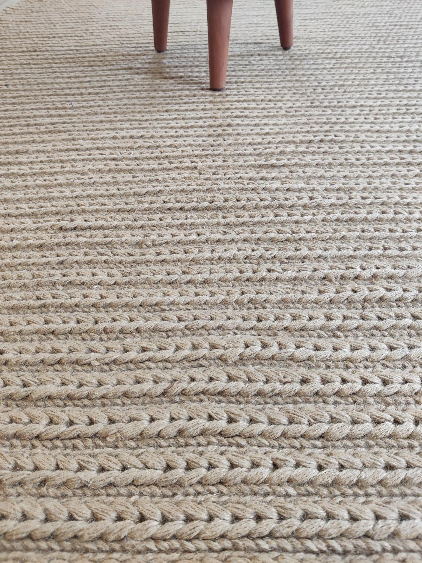 The Earthy Ribbed Natural Jute Soumak Rug