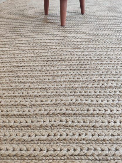 The Earthy Ribbed Natural Jute Soumak Rug