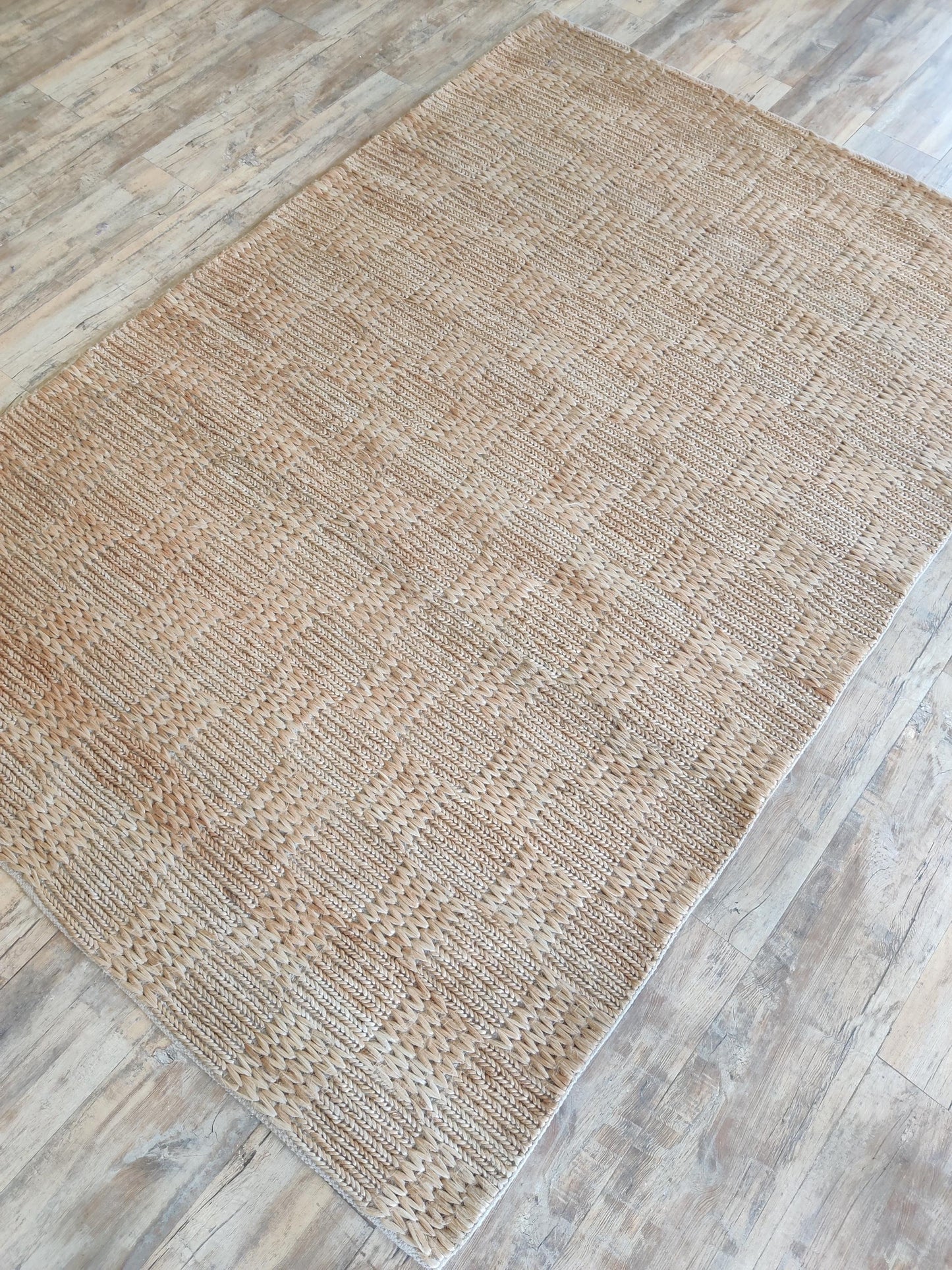 The Sandstone Checker Natural Jute Soumak Rug