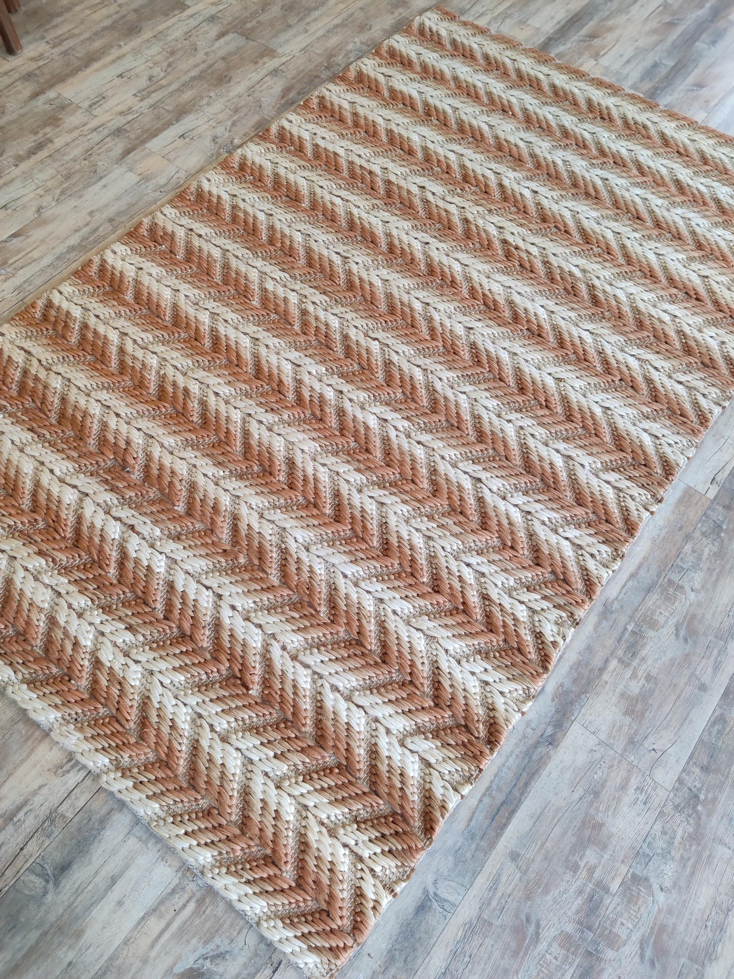 Horizon Grain Stripe Natural Fiber Textured Carpet
