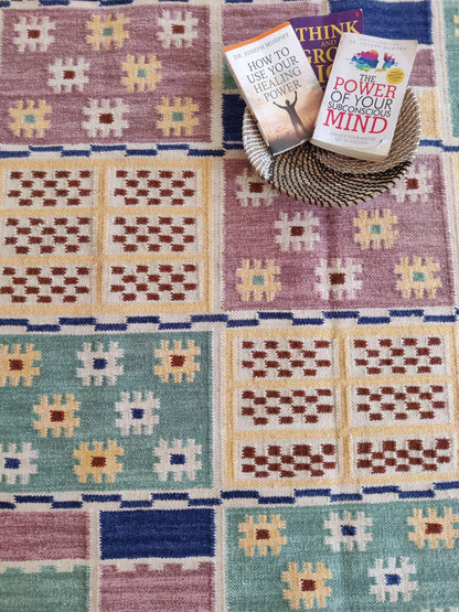 Tribal Scandi Style Area Rug for Home Decor