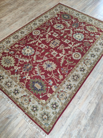 The Sultan’s Velvet Garden Ruby Red Soumak Rug