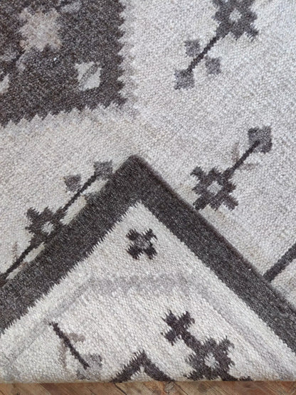 Espresso Diamond Heritage Handwoven Native Southwestern Kilim, Custom Size