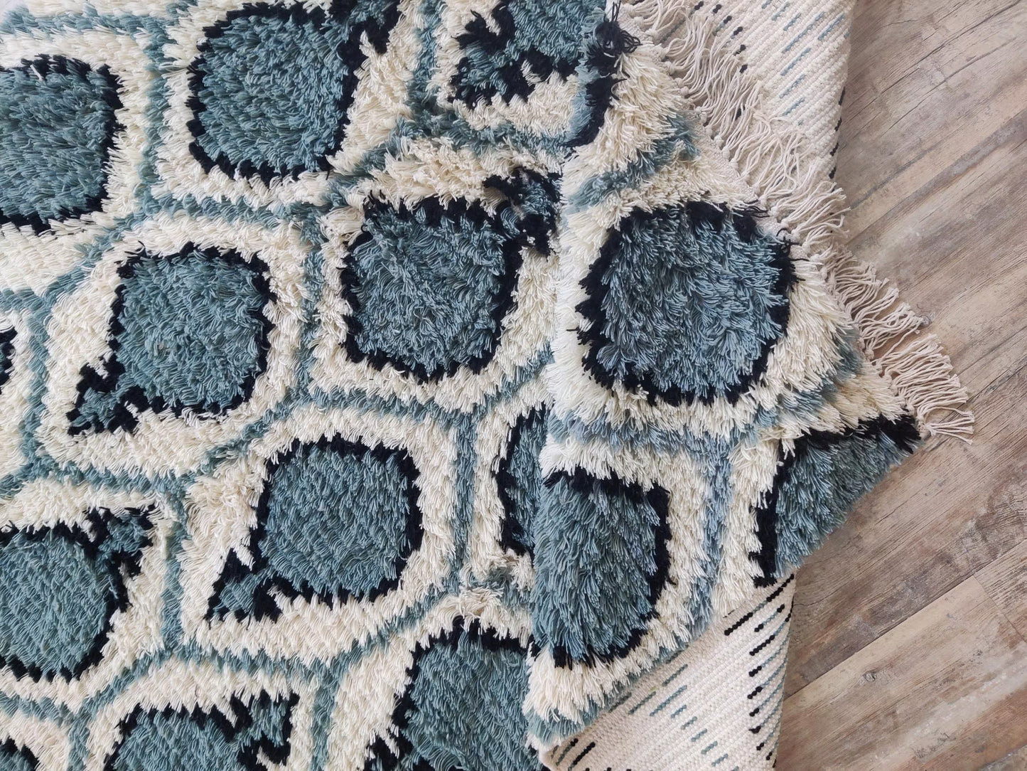 Modern Moroccan Trellis Wool Carpet