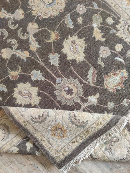 Tobacco & Gold Heritage Dark Brown Soumak Rug
