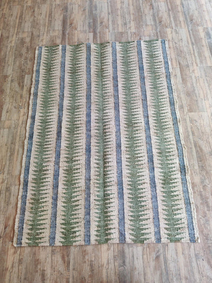Crimson Orb Dhurrie Nordic Style Natural Fiber Kilim rug