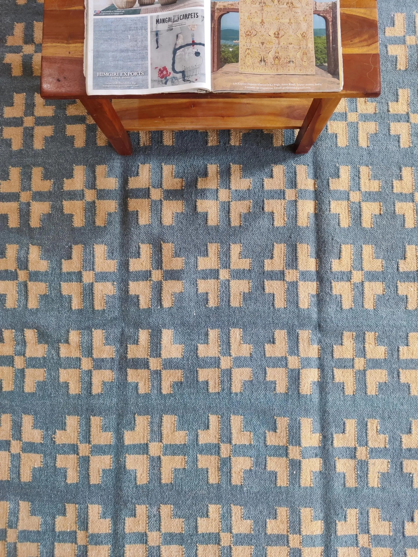 Minimalist Tribal Inspired Handmade Rug for Home Decor