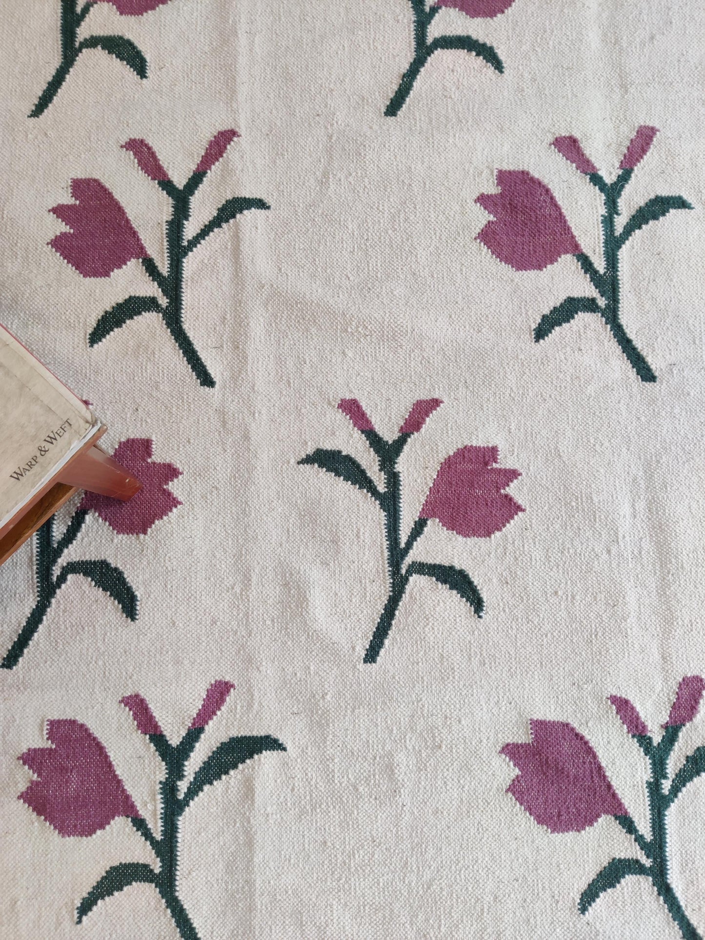 Bohemian Cottagecore Décor Tulip Pattern Carpet
