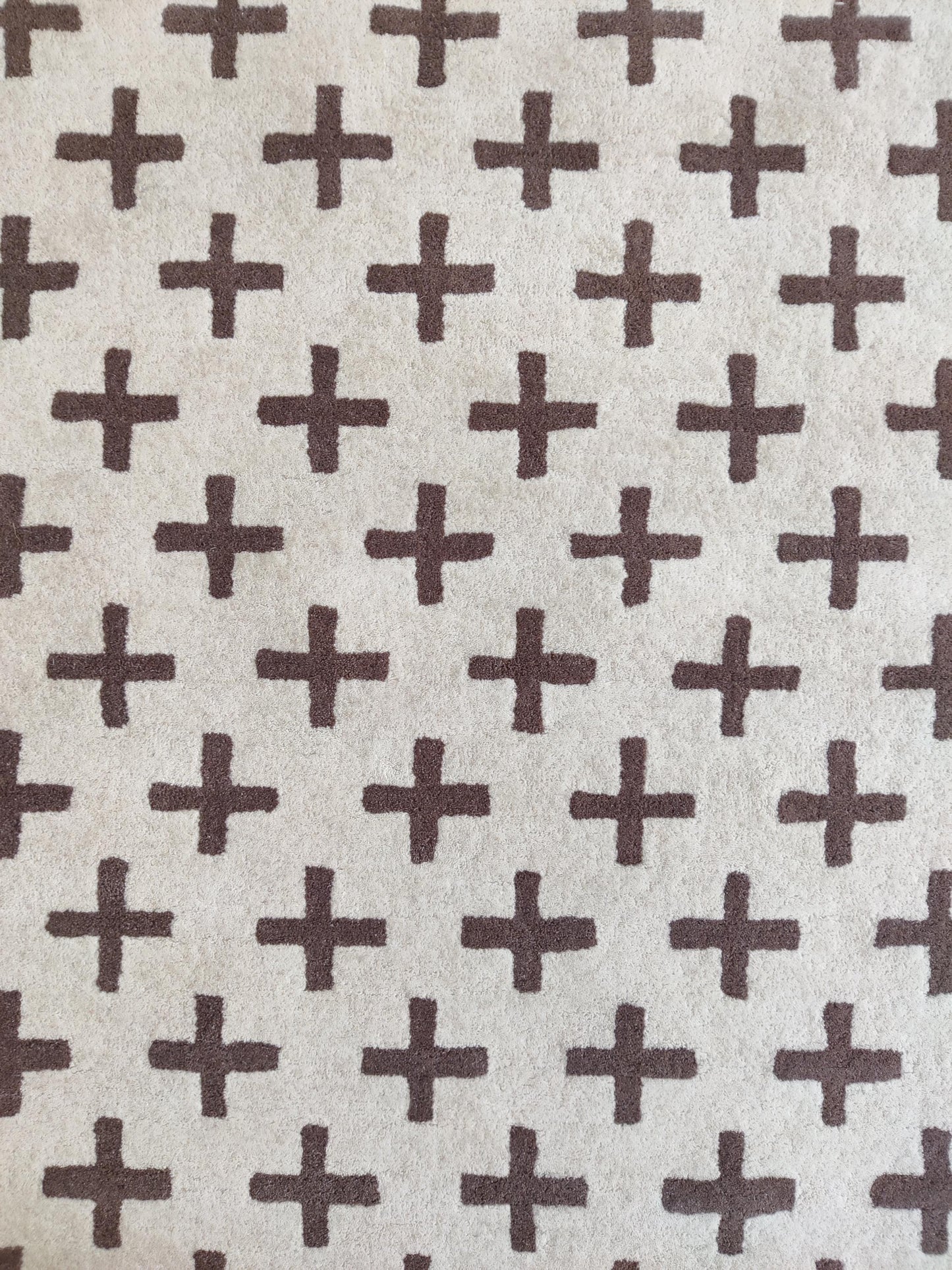 Nordic Swiss Cross Pattern High-Quality Handcrafted Minimalist Floor Decor