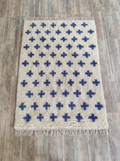Nordic Minimalist Tribal Shag Hand-Woven Decorative Rug for Bedroom