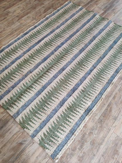 Crimson Orb Dhurrie Nordic Style Natural Fiber Kilim rug