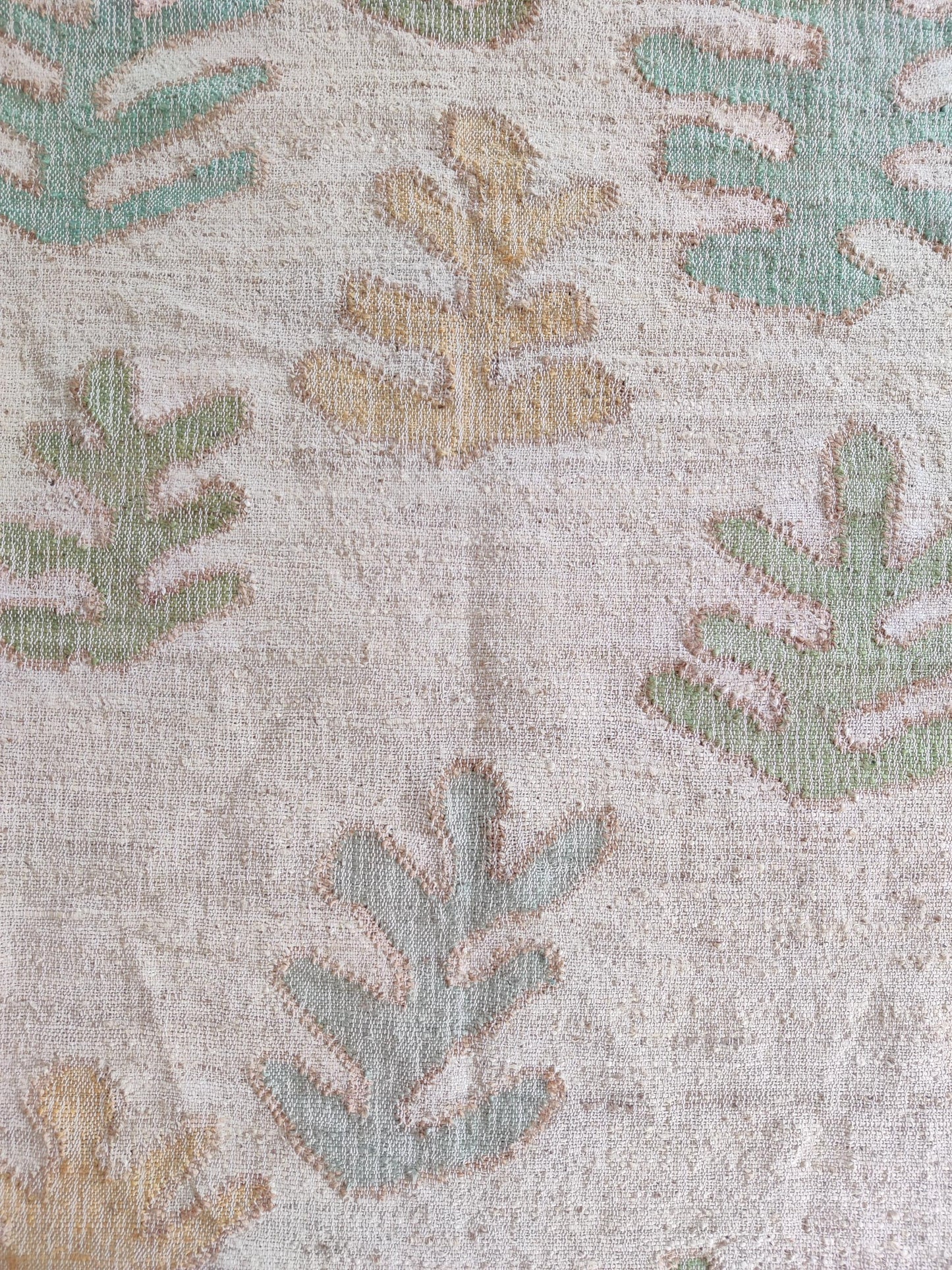 Natural Jute Leaf-patterned  Eco-Friendly Tropical Floor Décor Area Rug