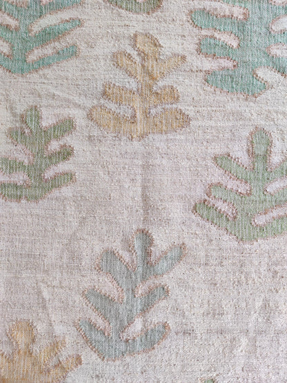Natural Jute Leaf-patterned  Eco-Friendly Tropical Floor Décor Area Rug
