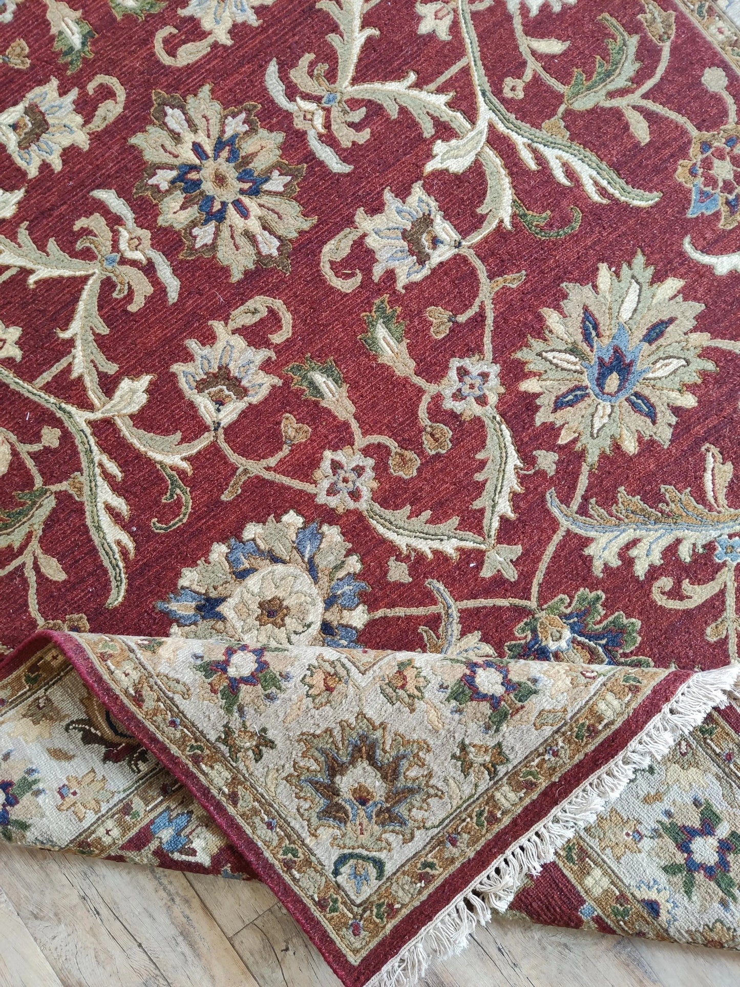 The Sultan’s Velvet Garden Ruby Red Soumak Rug