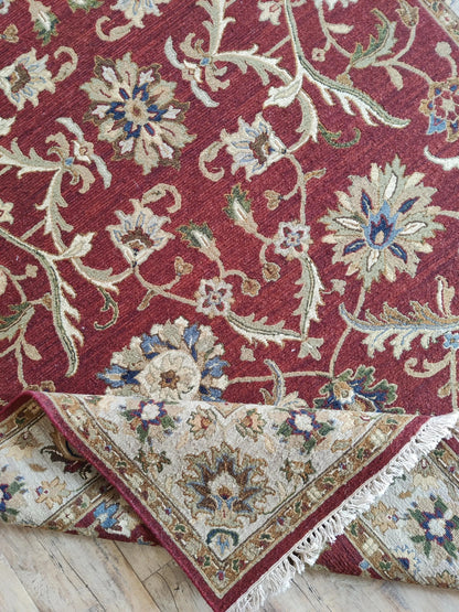 The Sultan’s Velvet Garden Ruby Red Soumak Rug