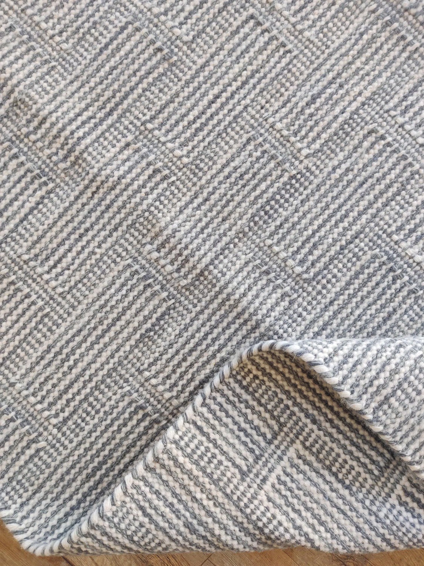 Wool Carpet in Architectural Grid Pattern