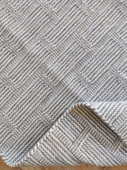 Wool Carpet in Architectural Grid Pattern
