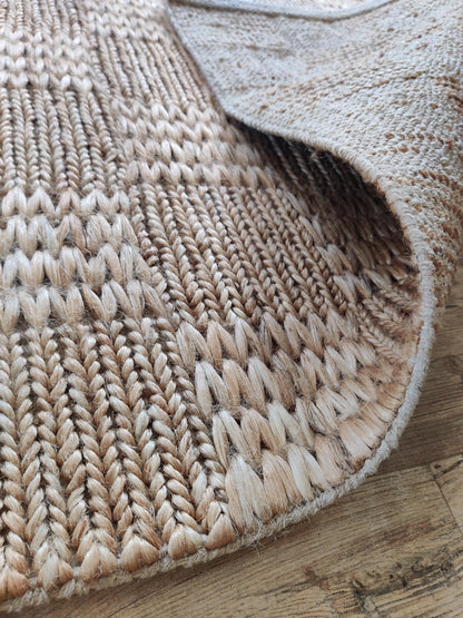 The Sandstone Checker Natural Jute Soumak Rug