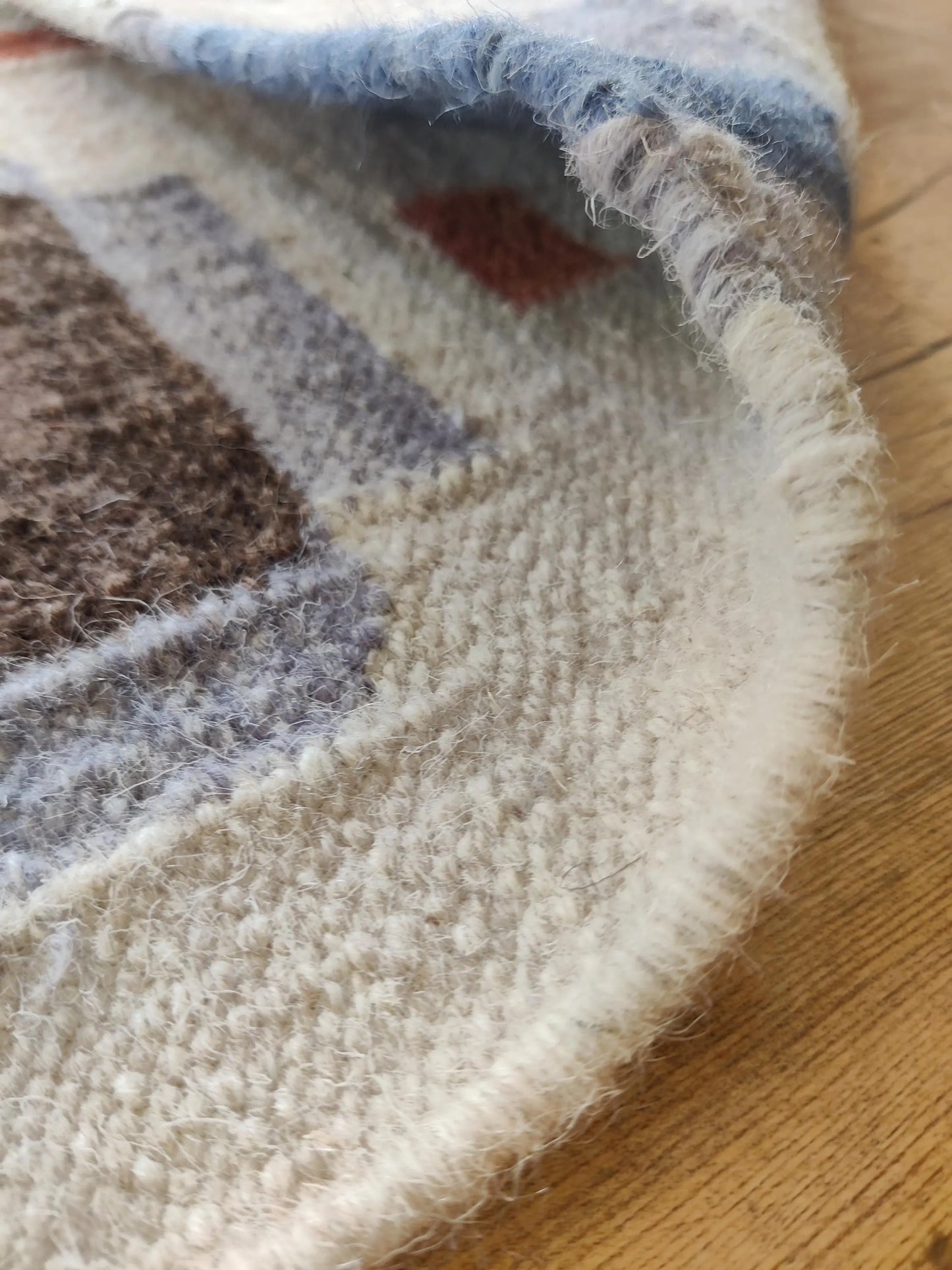 Multicolored Swedish Flatweave Wool Rug