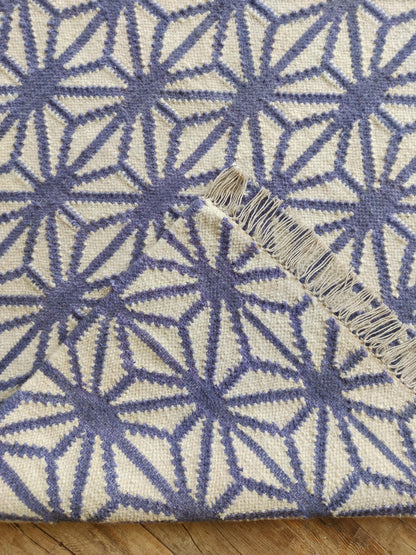 Geometric Cotton Wool Rug for Living Room and Bedroom
