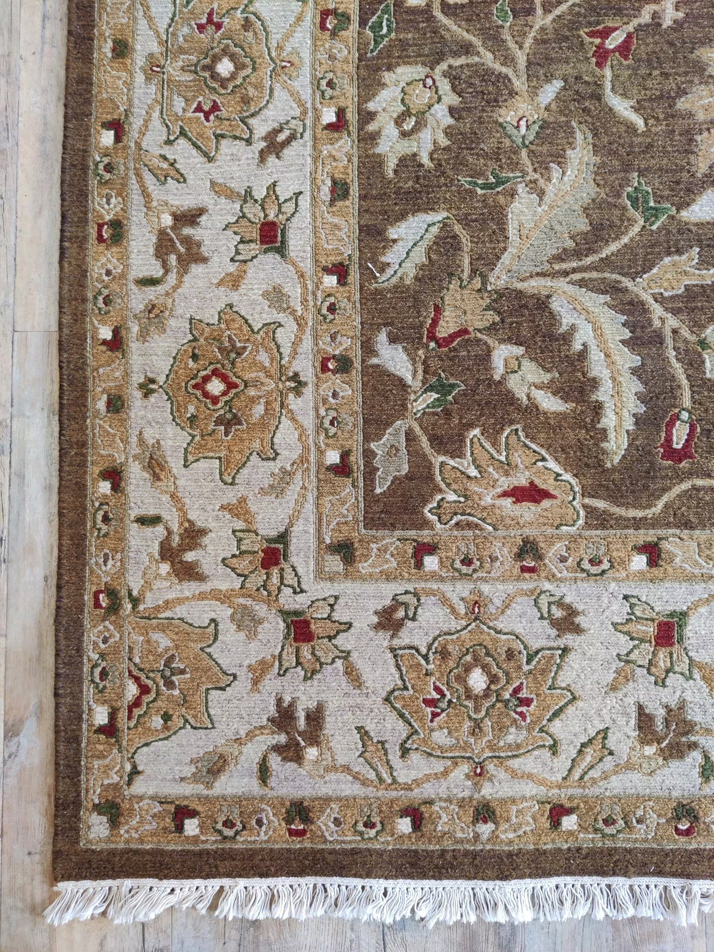 Royal Arabesque Earth Chocolate Brown Soumak Rug