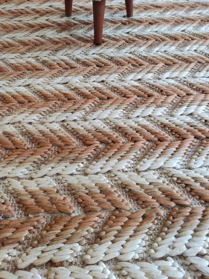Horizon Grain Stripe Natural Fiber Textured Carpet