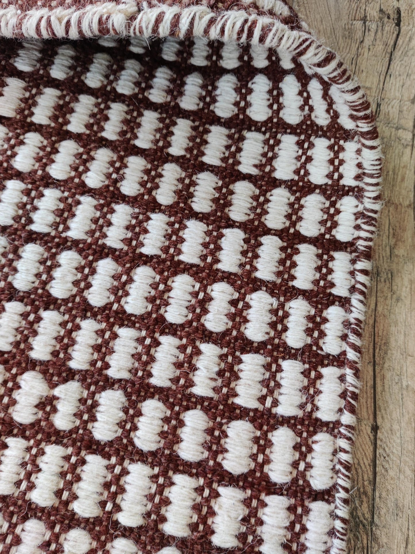 The Rustic Check Authentic Wool Handloom Rug