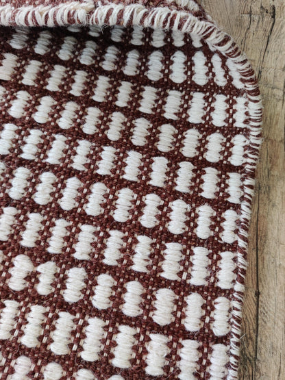 The Rustic Check Authentic Wool Handloom Rug