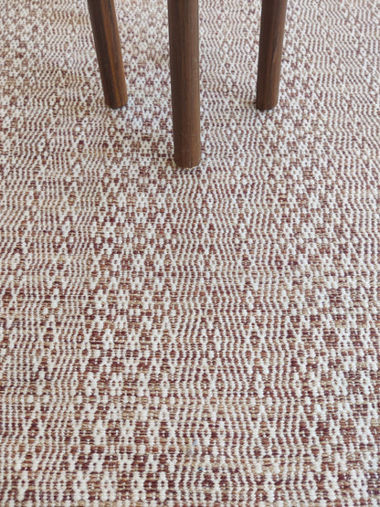 Handwoven Wool Area Rug ,Textured Earth Tones,Custom Natural Handloom Carpet