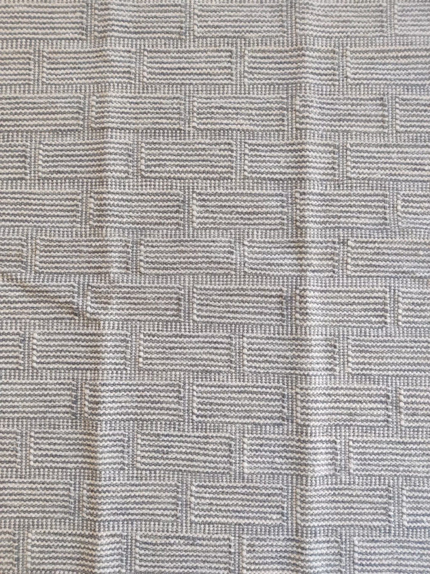 Wool Carpet in Architectural Grid Pattern