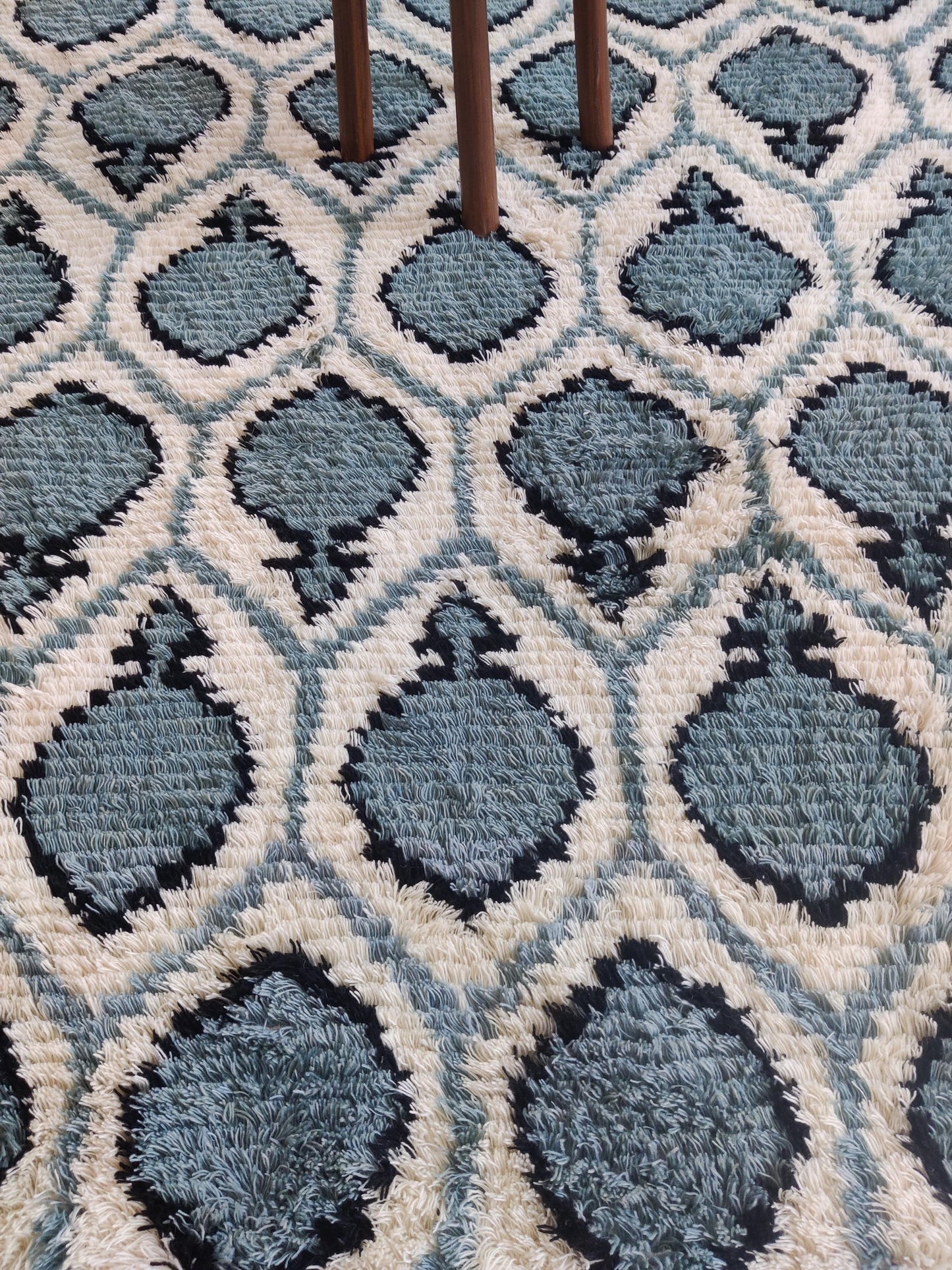 Modern Moroccan Trellis Wool Carpet