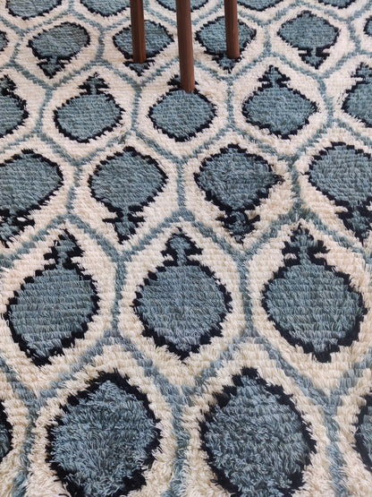 Modern Moroccan Trellis Wool Carpet