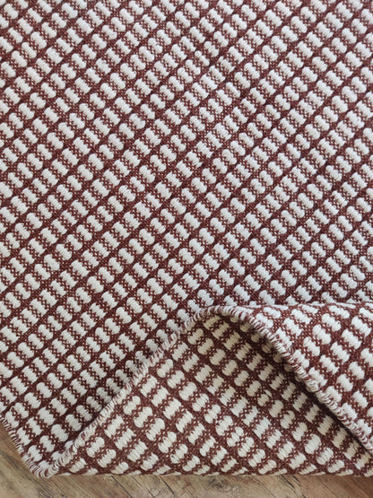 The Rustic Check Authentic Wool Handloom Rug