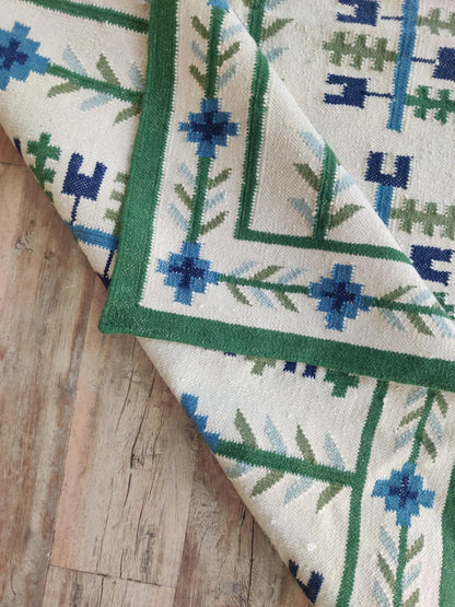 Handwoven Wool Kilim Rug Living Room/Bedroom Indoor Rug, Personalized Rug