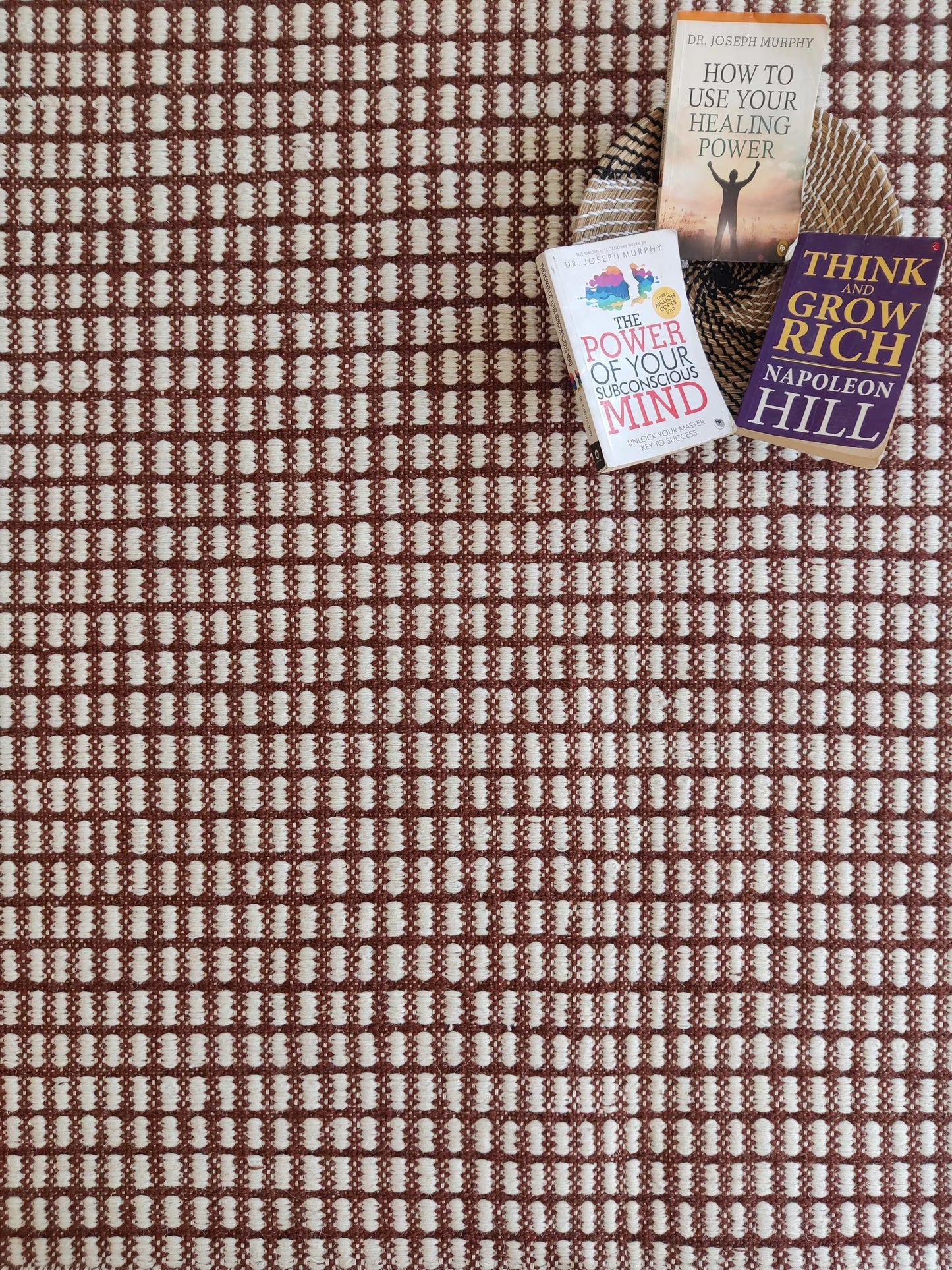 The Rustic Check Authentic Wool Handloom Rug
