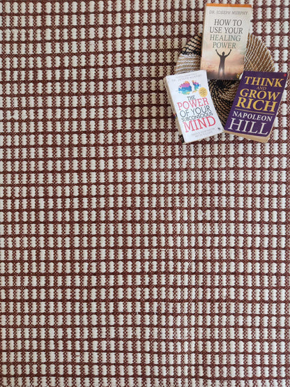 The Rustic Check Authentic Wool Handloom Rug