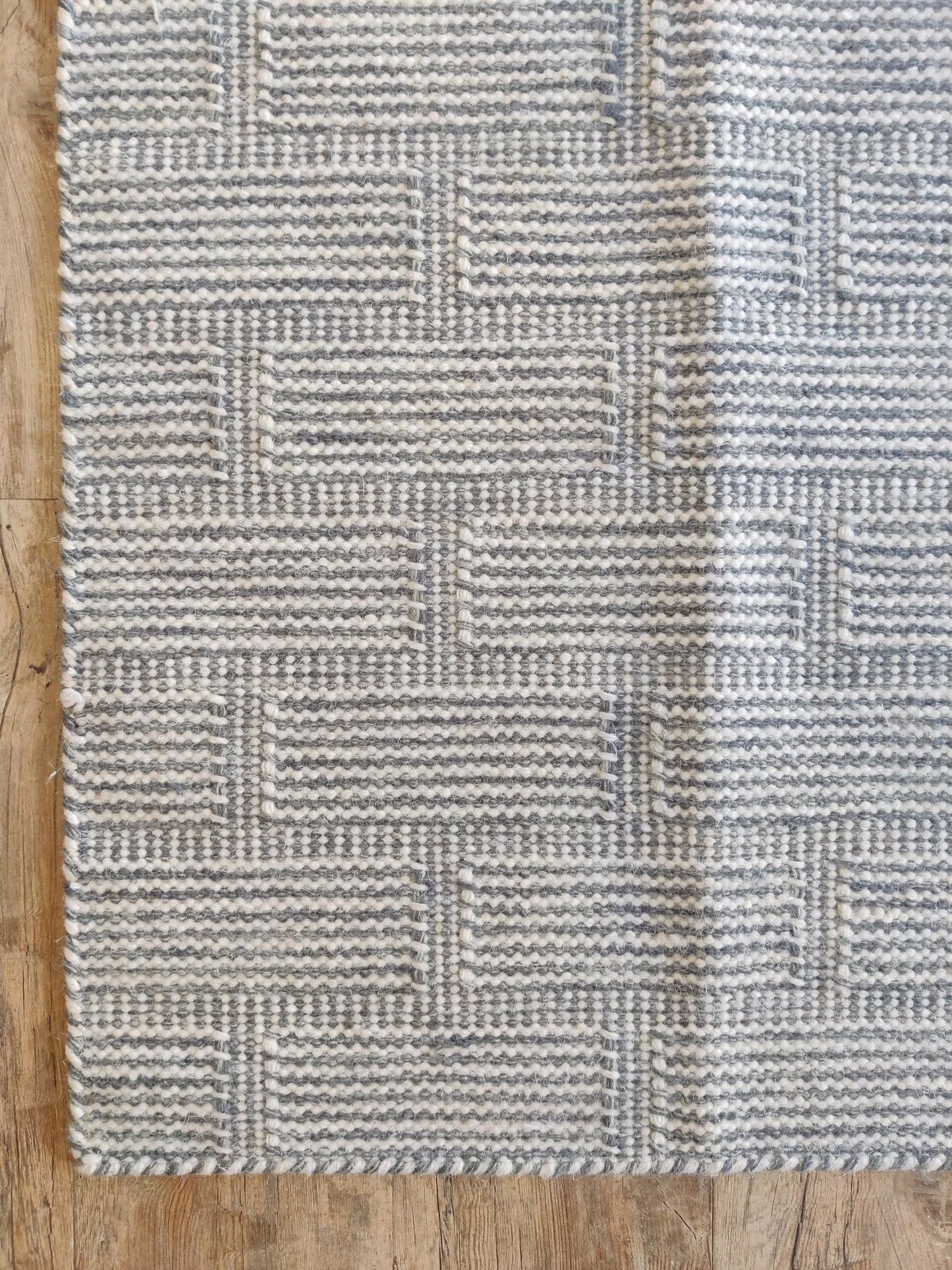 Wool Carpet in Architectural Grid Pattern