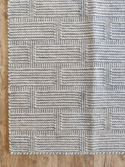 Wool Carpet in Architectural Grid Pattern